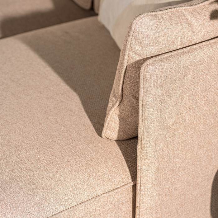 Vurna Danny 3-zitsbank hoekbank rechts stof beige