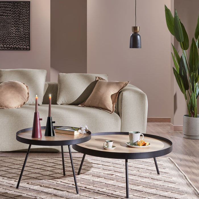 Kave Home Blok 3-zitsbank - Ivoor