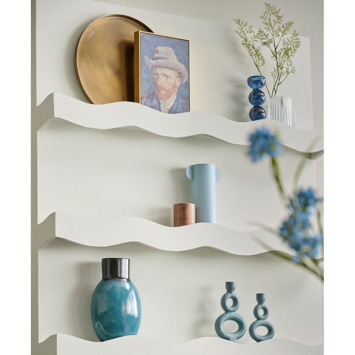 Mica Decorations Kandelaar Infinity - Blauw - Keramiek