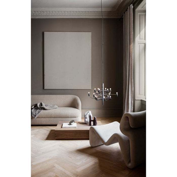 2097|18 by Gino Sarfatti kroonluchter Ø69 transparant zwart