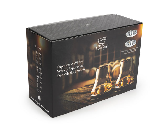 Peugeot Geschenkset Whisky Experience - 2 whiskyglazen en koelbasis