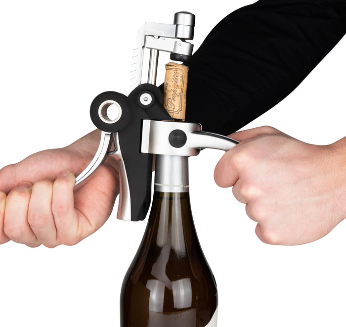 Peugeot Baltaz kurkentrekker met hefboom en dopsnijder - chroom-zwart