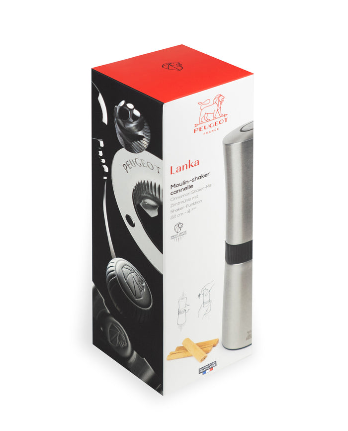 Peugeot Lanka kaneelmolen 22 cm - RVS - met shaker