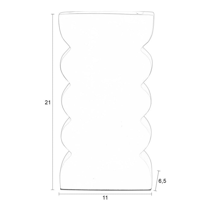 Zuiver Curves Vaas S - Shiny Silver