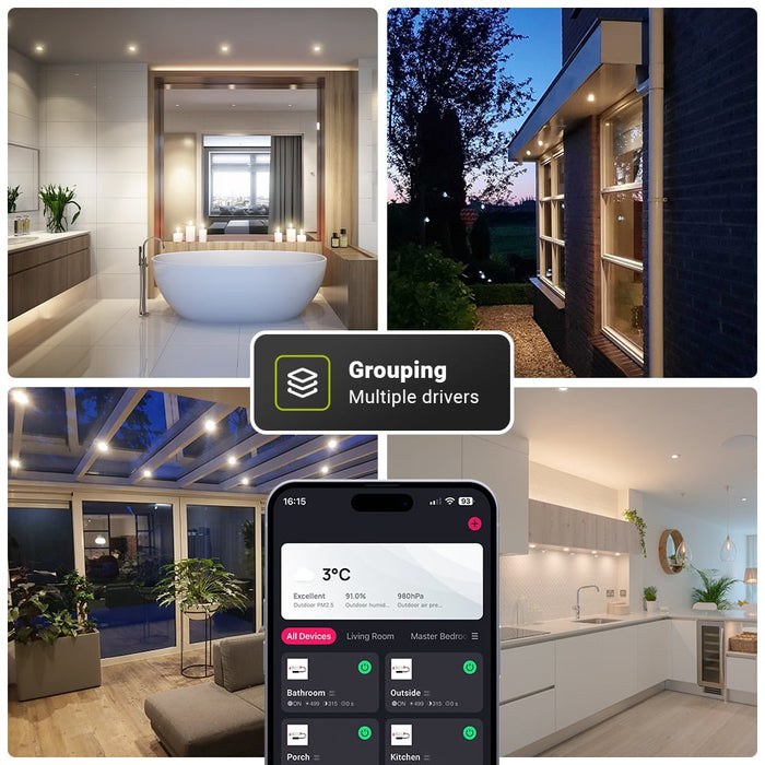 HOFTRONIC 6x Cadiz - Mini LED spotjes 12V IP44