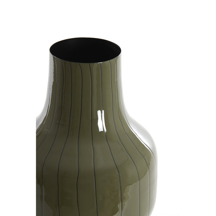 Light&living Vaas deco Ø27x49 cm SINDO glanzend donker olijf groen+...