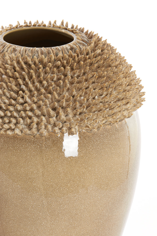 Light&living Vaas deco Ø39,5x60 cm SANGKU keramiek taupe