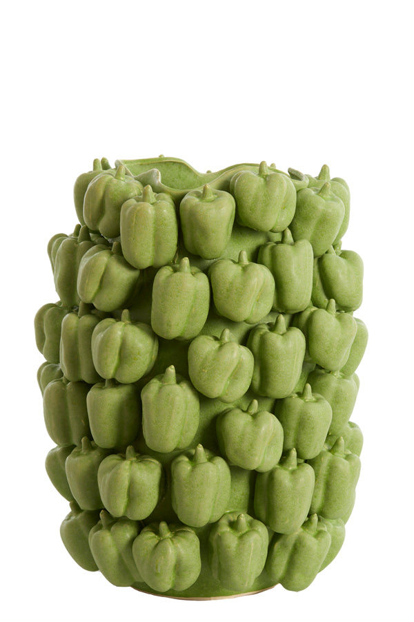 Light&living Vaas deco 35x33x47 cm BELLPEPPER keramiek mat groen