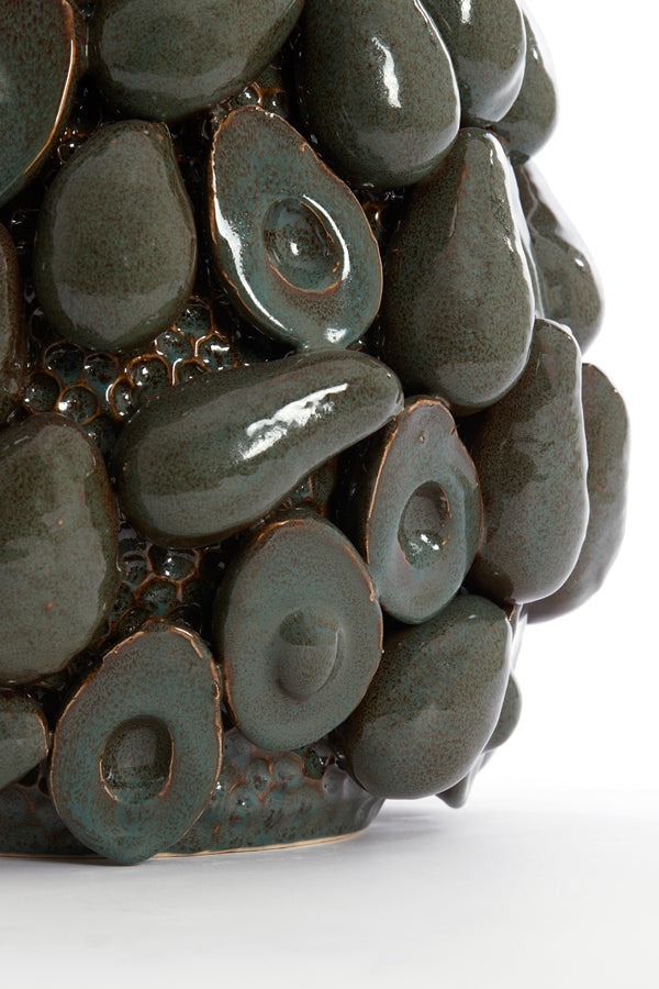 Light&living Vaas deco Ø33x37,5 cm AVOCADO keramiek bruin+groen