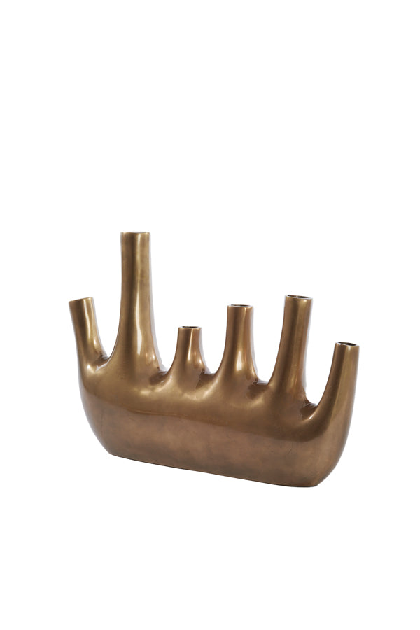 Light & Living Light&living Vaas deco 43x7,5x28 cm KUTA antiek brons