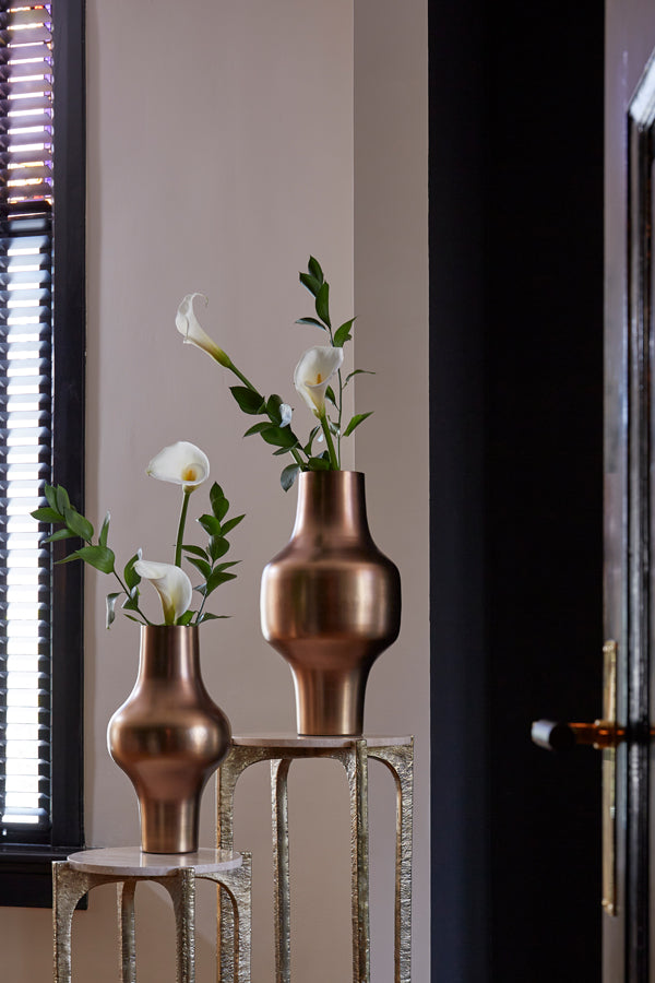 Light&living Vaas deco Ø27x49 cm SINDO glanzend bruin brons