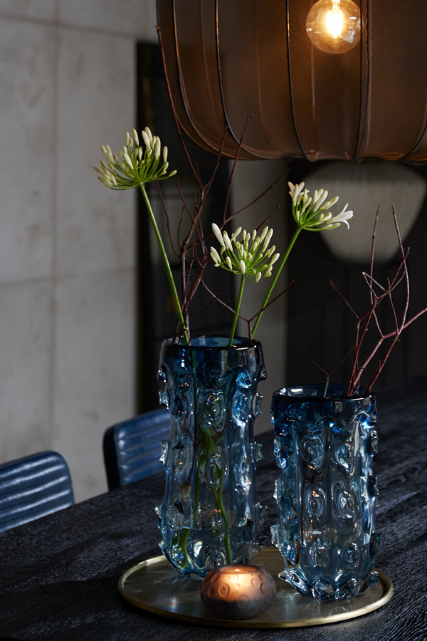 Light & Living Light&living Vaas Ø15x33,5 cm TORBEN glas blauw