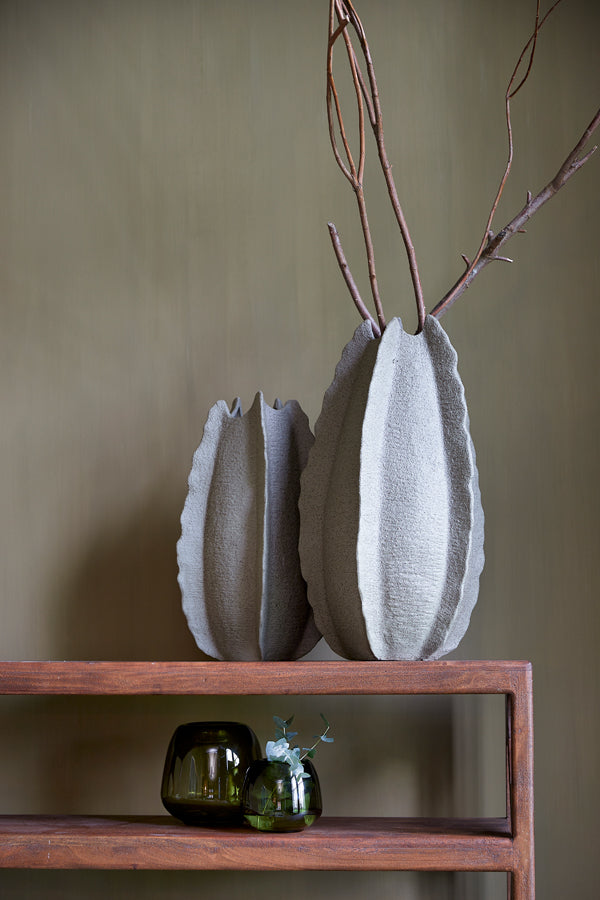 Light&living Vaas deco 37x36x66,5 cm KELAPA keramiek grijs groen