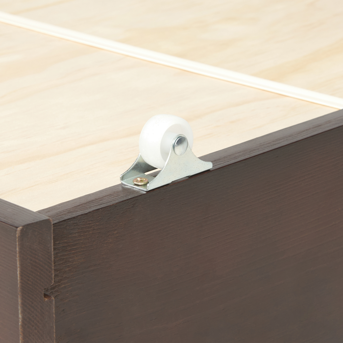 Beliani - RUMILLY - Bedlade set van 2 - Donkerbruin - Dennenhout