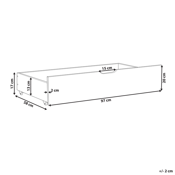 Beliani - RUMILLY - Bedlade set van 2 - Donkerbruin - Dennenhout