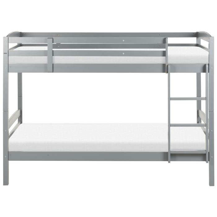 Beliani - REGAT - Stapelbed - Grijs - 90 x 200 - Grenenhout