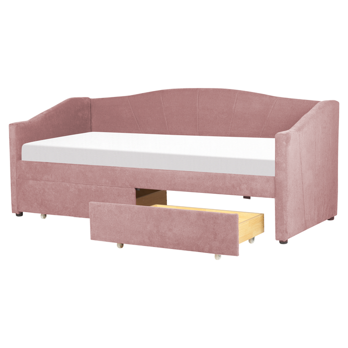 Beliani - VITTEL - Bed met opberger - Roze - Polyester