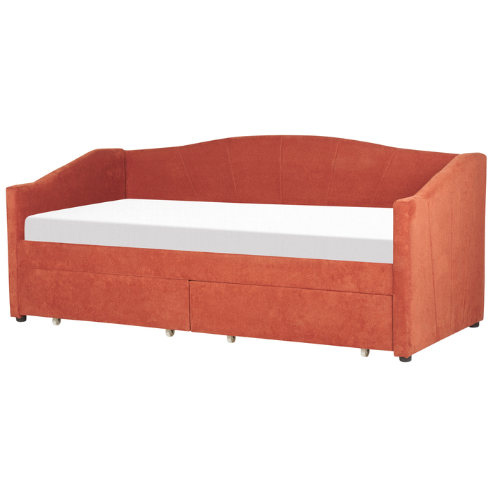 Beliani - VITTEL - Bed met opberger - Rood - Polyester