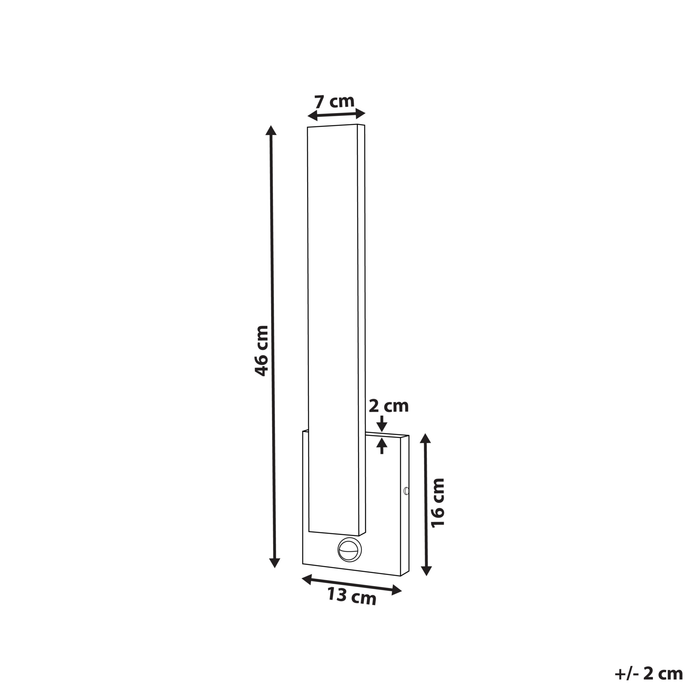Beliani - TUMMEL - Wandlamp - Zwart - Ijzer