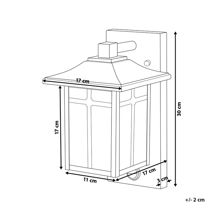 Beliani - TEVIOT - Wandlamp - Zwart - Ijzer