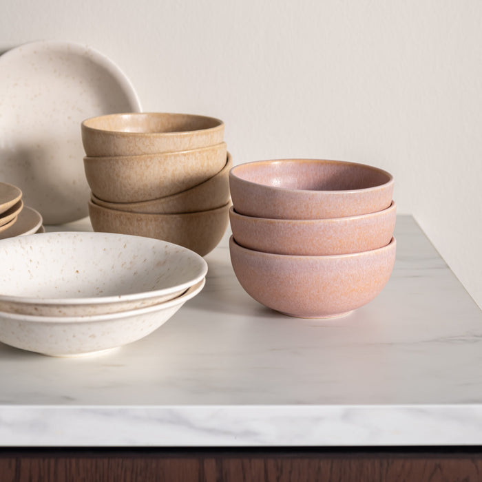 by fonQ Mixed Ceramics Kommen 4st. - Ø 15 cm - Zand