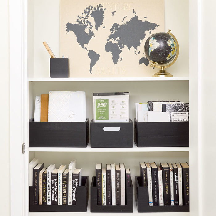 iDesign - Opbergbox met Handgrepen, 38 x 46 x 20.5 cm, Paulownia Hout,