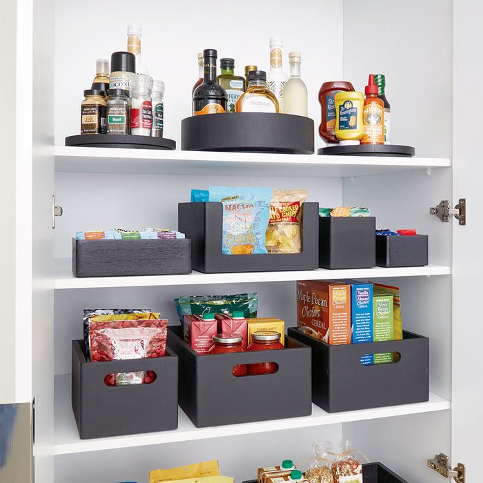 iDesign - Opbergbox met Handgrepen, 38 x 46 x 20.5 cm, Paulownia Hout,