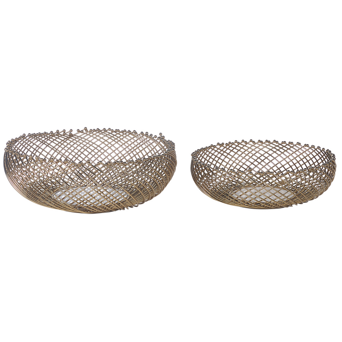 Beliani - BALIUNG - Decoratieve schalen set van 2 - Goud - IJzer