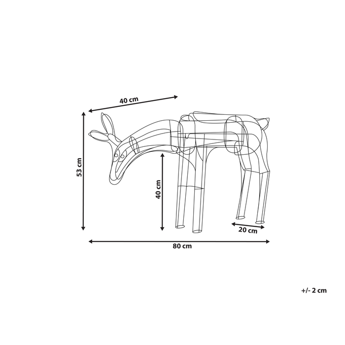 Beliani - KRISTNES - Kerstdecoratie - Wit - IJzer