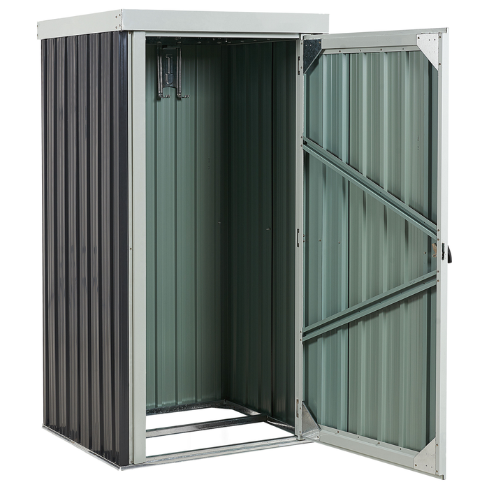 Beliani - UMBRIA - Tuinhuis - Grijs - Staal