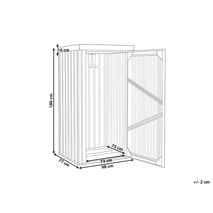 Beliani - UMBRIA - Tuinhuis - Grijs - Staal