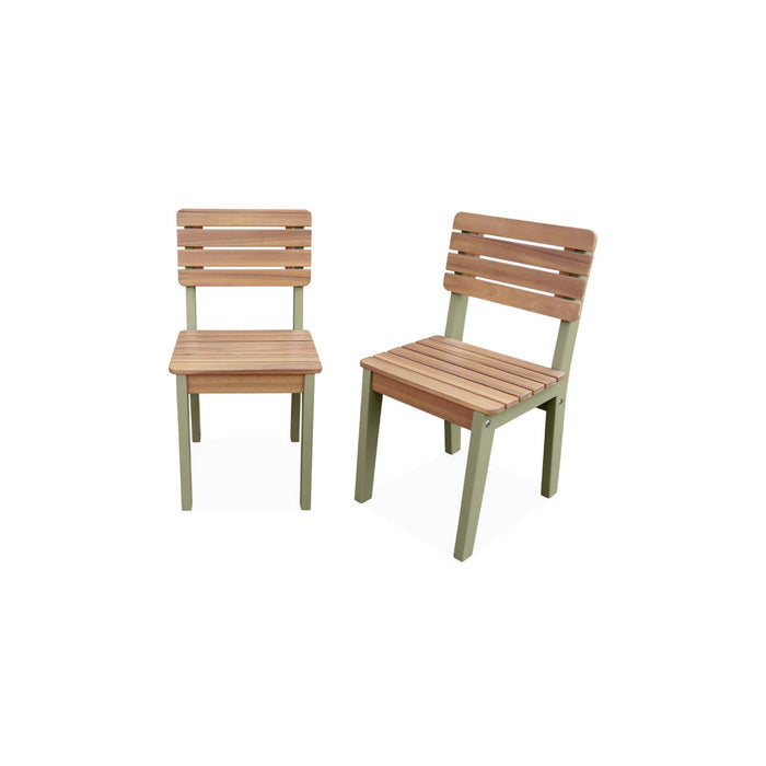 sweeek - Houten kinderstoel, binnen|buiten (set van 2)