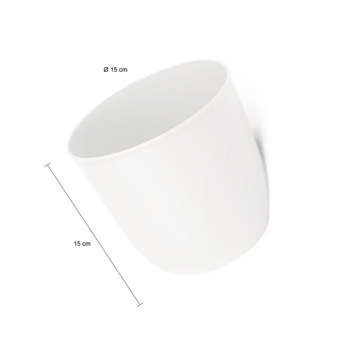 QUVIO Wand bloempot- Kunststof - Wit