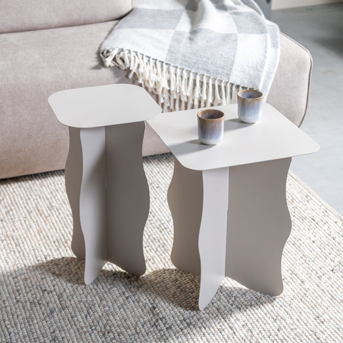 by fonQ Wiggle Bijzettafel 40 x 40 cm - Greige