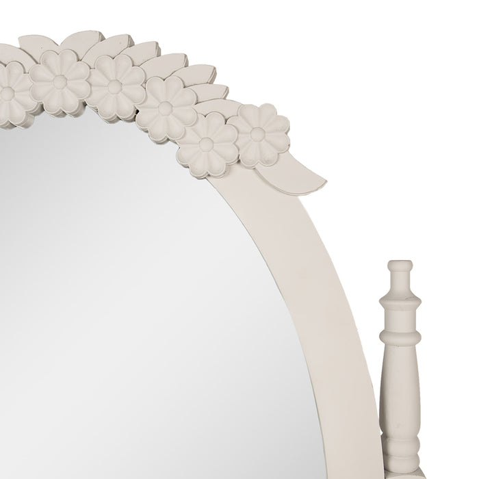 Clayre & Eef Staande Spiegel 85x30x180 cm Grijs MDF