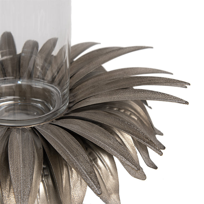 Clayre & Eef Waxinelichthouder Bloem Ø 41x20 cm Goudkleurig IJzer