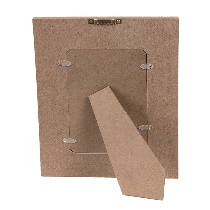 Clayre & Eef Fotolijst 10x15 cm Wit Bruin Hout Glas Rechthoek