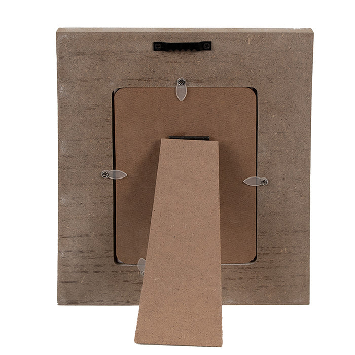 Clayre & Eef Fotolijst 10x15 cm Wit Bruin Hout Glas Rechthoek