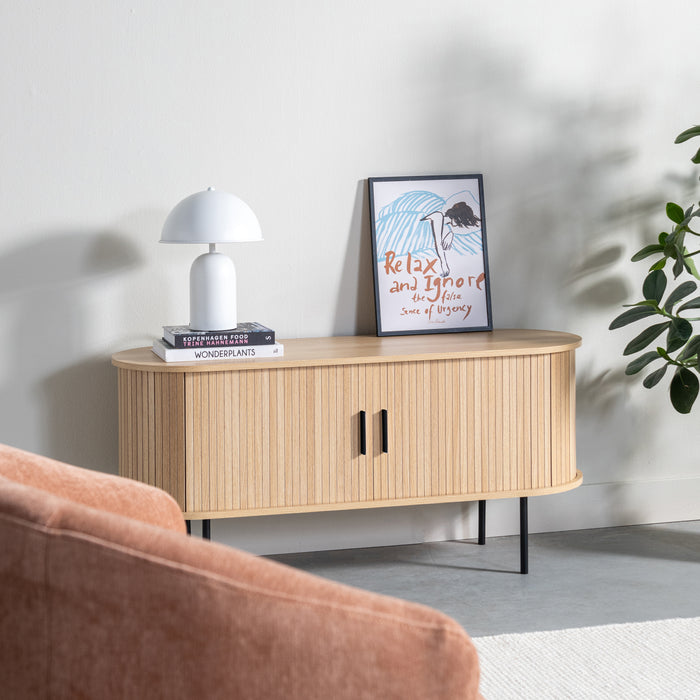 by fonQ basic Panel Tv-meubel - B 120 cm - Eiken