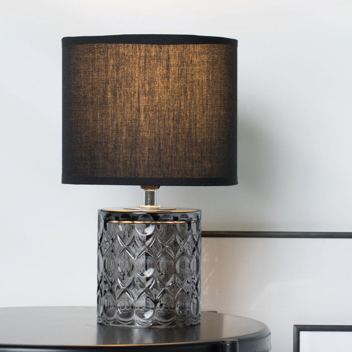 Pauleen Crystal Glow Tafellamp black-grey glas.