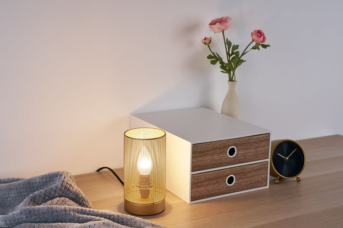 Pauleen Golden Mesh Tafellamp - Goud