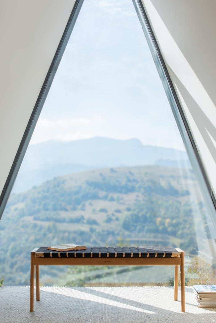 Klupa eetbank 160 white oil - Black