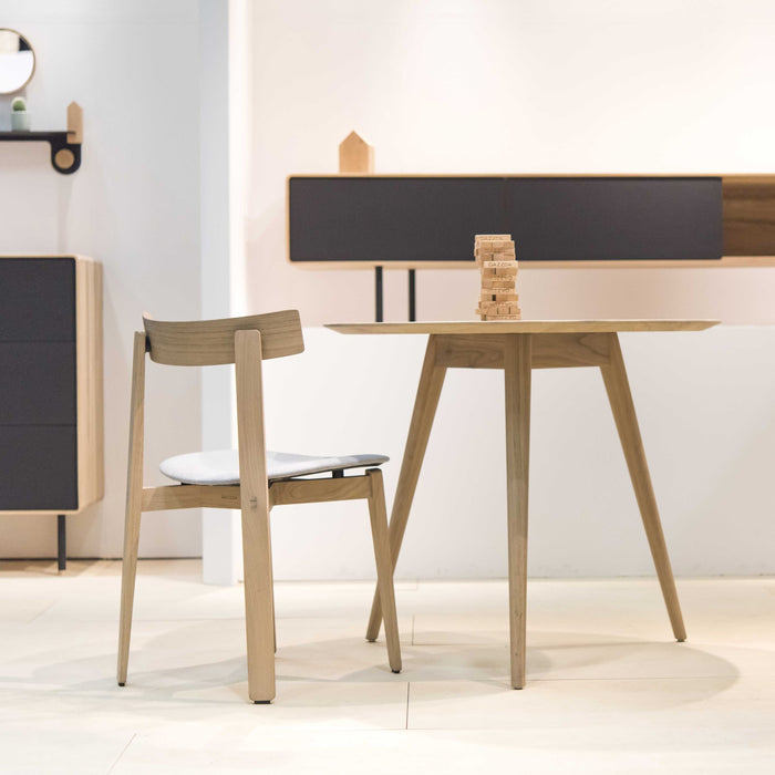 Nora stoel whitewash Dakar Leather Nature