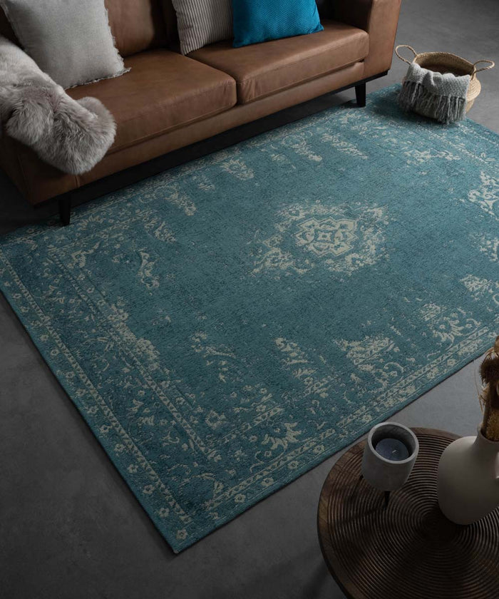 Heritaged Vintage vloerkleed Nomad - grijs|blauw - 200x290 cm