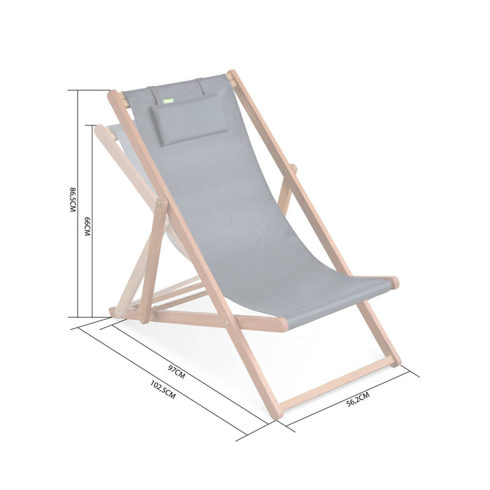 sweeek - Set van twee textileen strandstoelen