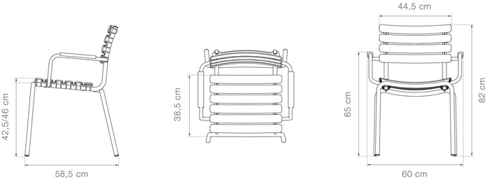 ReClips tuinstoel met bamboe armleuningen groen