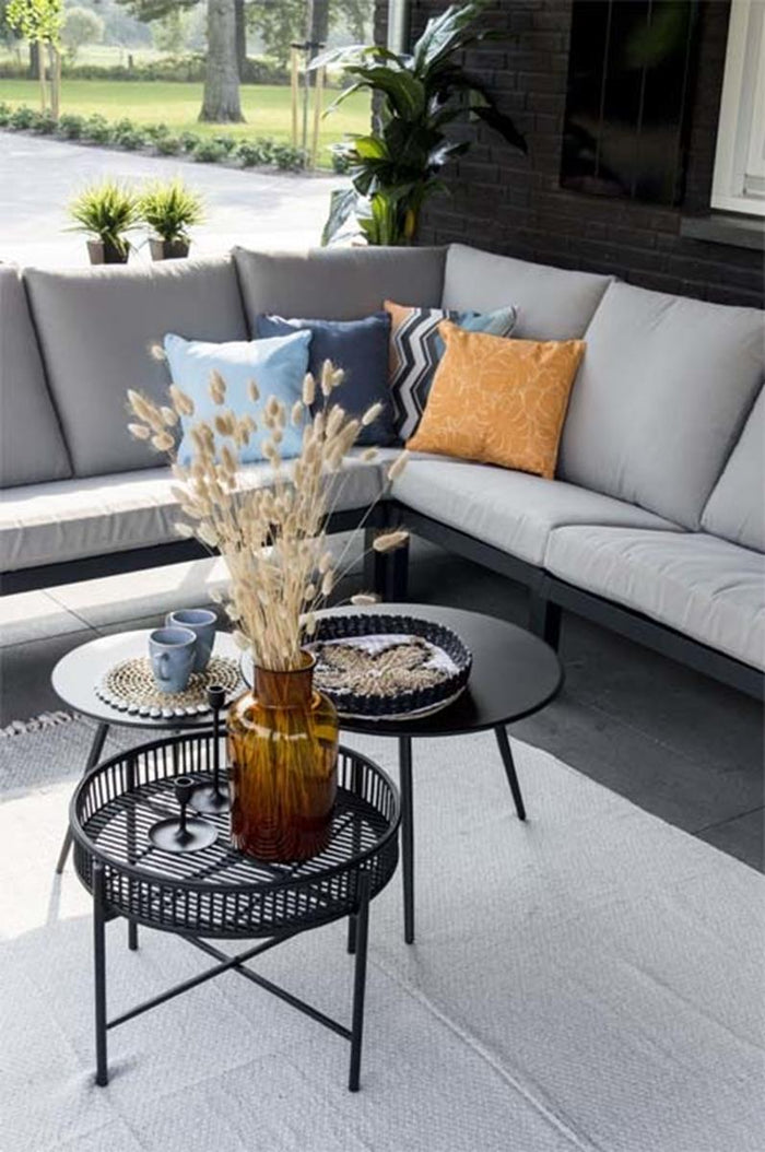 Lesli Living Bijzettafel Rafael metaal zwart 60 cm