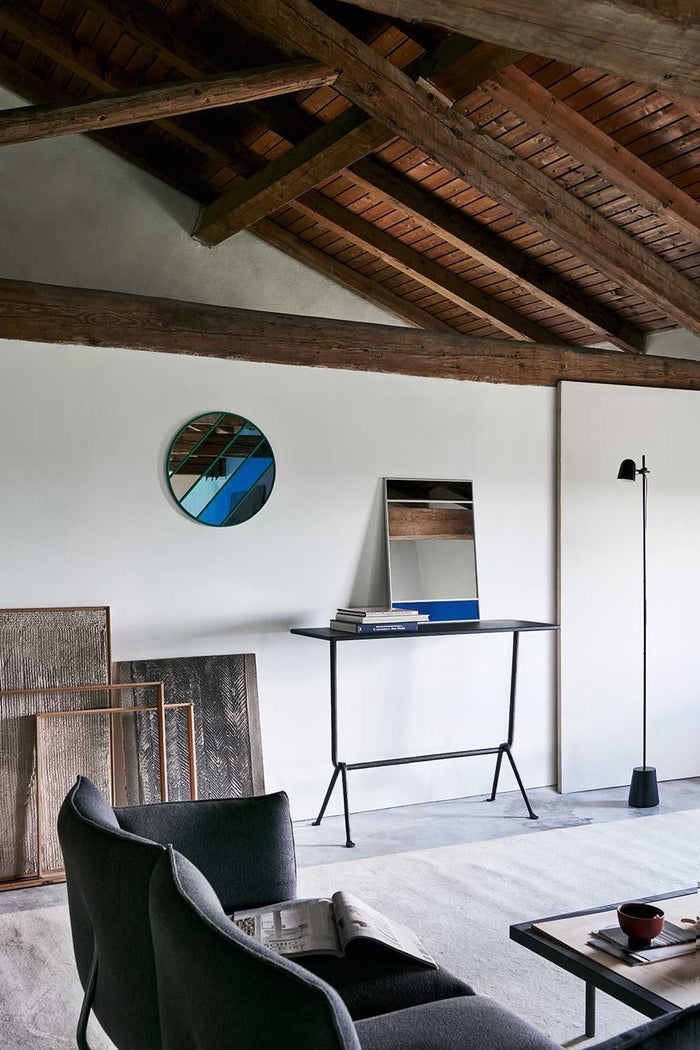 Vitrail spiegel ovaal groen