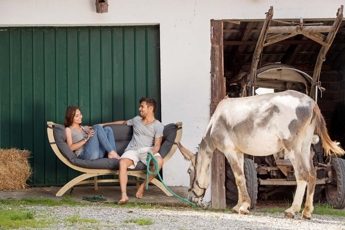 Amazonas Lounge Tuinbank Siena Due - Antraciet Kussens