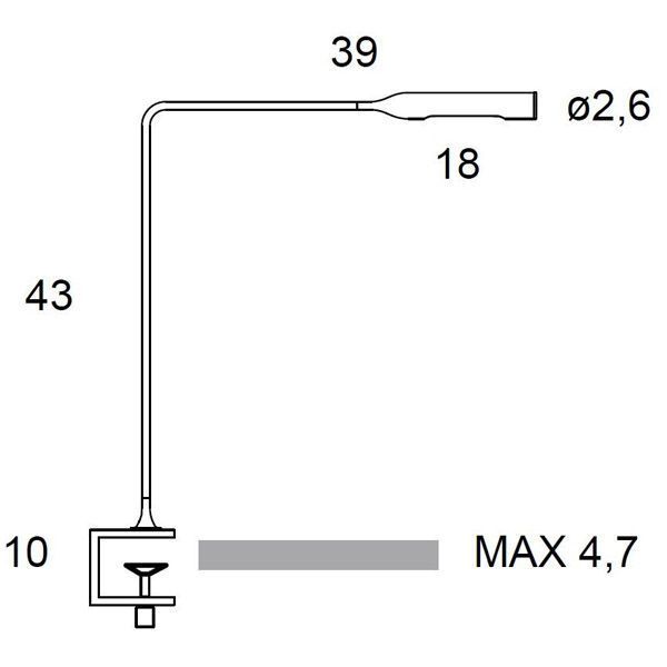 Flo Clamp klemlamp LED 3000K wit